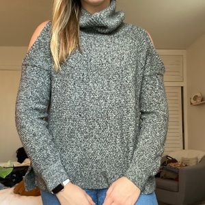 Cold shoulder sweater
